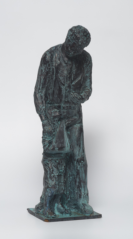Madiba and Child — Bronze portrayal of President Nelson Mandela reaching down to an injured child, 4 m tall