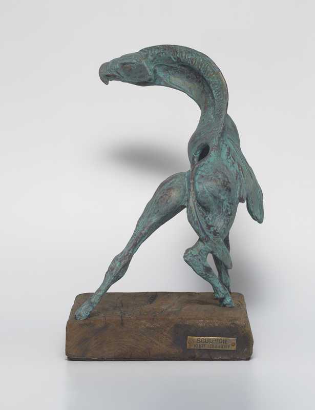 Spirit of Africa, a bronze sculpture by Kurt Lossgott fusing eagle, fish and equine forms