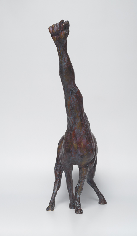 Transformation (Amandla) — Animal body topped by a human fist: defiance, power salute, and phallic gesture